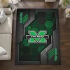 Marshall Thundering Herd Rug - Hexagonal Grid Pattern Green