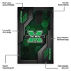 Marshall Thundering Herd Rug - Hexagonal Grid Pattern Green