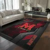 Maryland Terrapins Rug - Hexagonal Grid Pattern Red