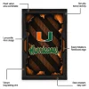 Miami Hurricanes Rug - Torn Mesh Orange