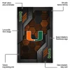 Miami Hurricanes Rug - Hexagonal Grid Pattern Orange
