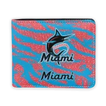 Miami Marlins Wallet - Abstract Stripes Blue