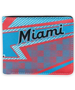Miami Marlins Wallet - Arrow Mesh Blue