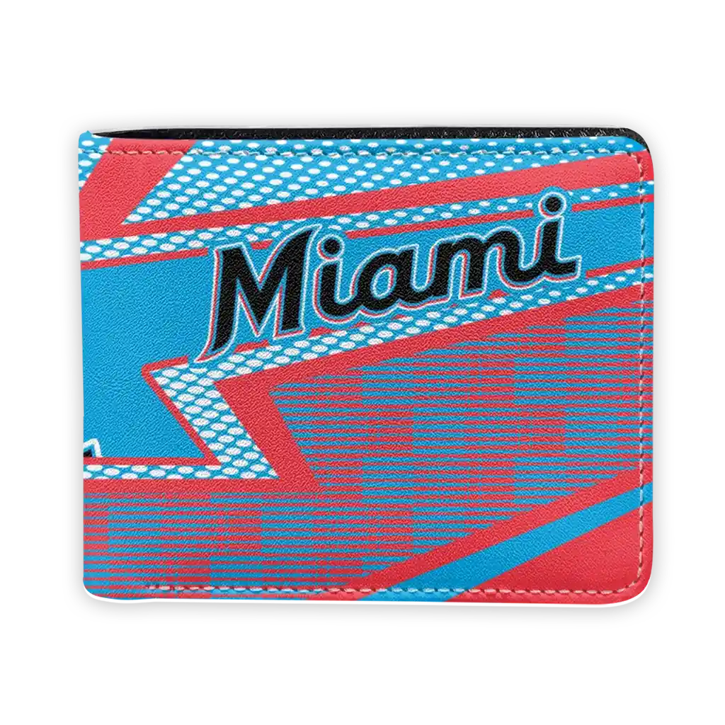 Miami Marlins Wallet - Arrow Mesh Blue