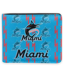 Miami Marlins Wallet - Bolt Rows Blue