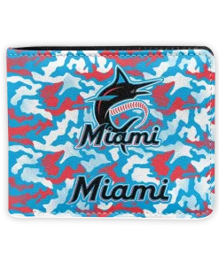 Miami Marlins Wallet - Camouflage Patches Blue White
