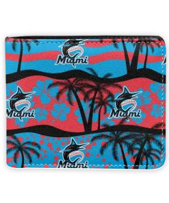 Miami Marlins Wallet - Palm Paradise Blue Red