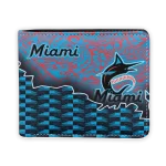 Miami Marlins Wallet - Tribal Fade Fusion Blue Black