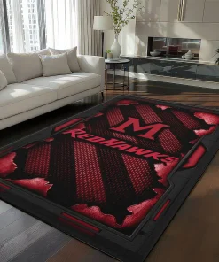 Miami RedHawks Rug - Torn Mesh Red