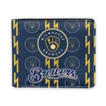 Milwaukee Brewers Wallet - Bolt Rows Navy Blue