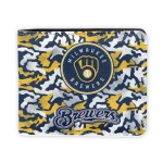 Milwaukee Brewers Wallet - Camouflage Patches Navy Blue White