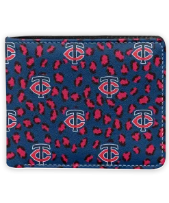 Minnesota Twins Wallet - Leopard Texture Navy