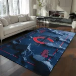 Minnesota Twins Rug - Cracked Surface Design Navy