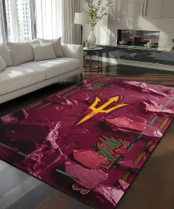 Minnesota Wild Rug - Cracked Surface Design Red