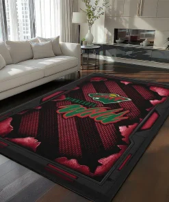 Minnesota Wild Rug - Torn Mesh Red