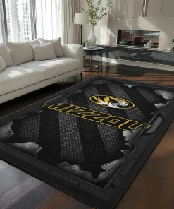 Missouri Tigers Rug - Torn Mesh Black
