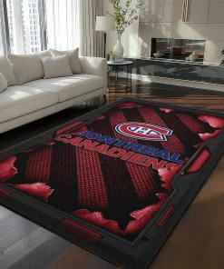 Montreal Canadiens Rug - Torn Mesh Red