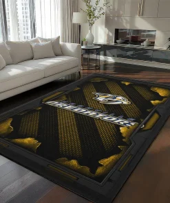 Nashville Predators Rug - Torn Mesh Gold