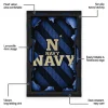 Navy Midshipmen Rug - Torn Mesh Blue