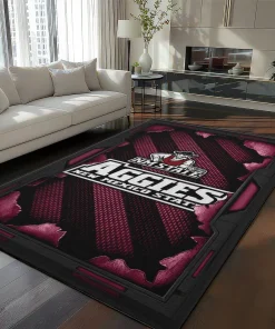 New Mexico State Aggies Rug - Torn Mesh Crimson