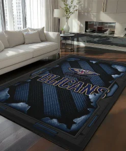 New Orleans Pelicans Rug - Torn Mesh Navy