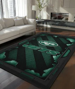 New York Jets Rug - Torn Mesh Green