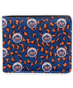 New York Mets Wallet - Leopard Texture Blue