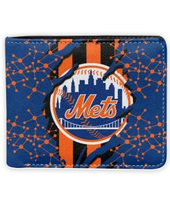 New York Mets Wallet - Torn Stripe Chaos Blue Yellow