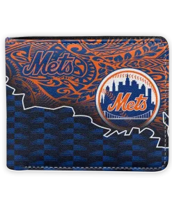 New York Mets Wallet - Tribal Fade Fusion Blue Yellow