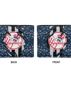 Alternative view of New York Yankees Wallet - Torn Stripe Chaos Navy Black