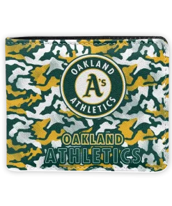 Oakland Athletics Wallet - Camouflage Patches Green White