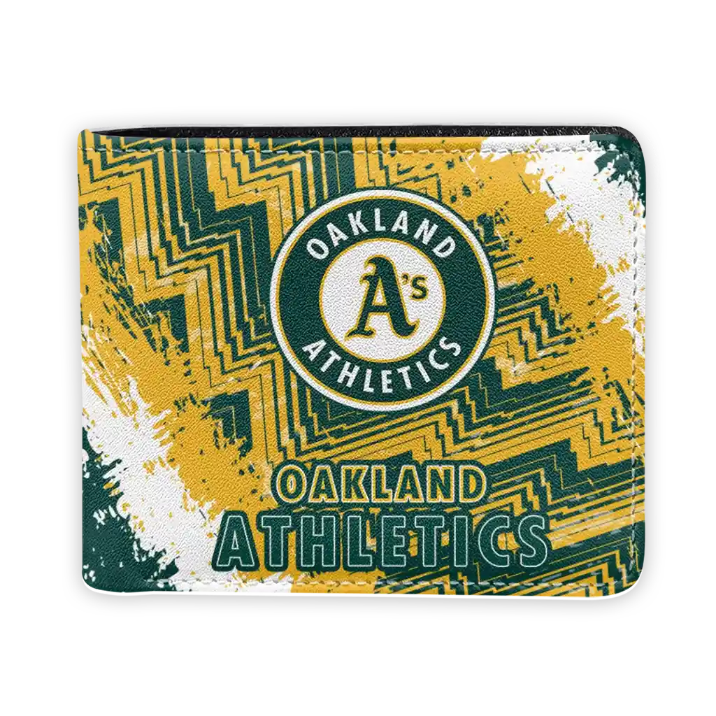 Oakland Athletics Wallet - Customized Vintage Style Green White
