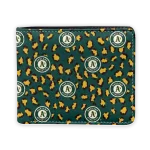 Oakland Athletics Wallet - Leopard Texture Green