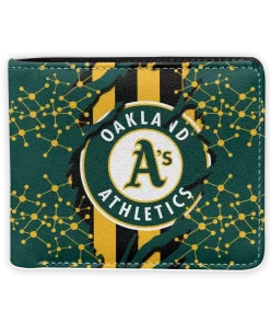 Oakland Athletics Wallet - Torn Stripe Chaos Green Black