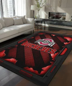 Ohio State Buckeyes Rug - Torn Mesh Scarlet