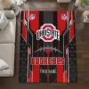 Ohio State Buckeyes Rug - Customized Football Laces Scarlet