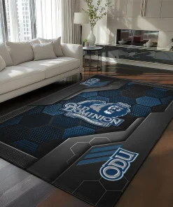Old Dominion Monarchs Rug - Hexagonal Grid Pattern Blue