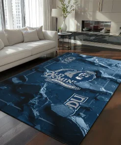 Old Dominion Monarchs Rug - Cracked Surface Design Blue