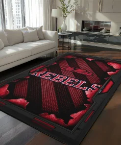 Ole Miss Rebels Rug - Torn Mesh Red