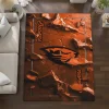 Oregon State Beavers Rug - Cracked Surface Design Orange