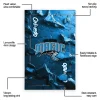Orlando Magic Rug - Cracked Surface Design Blue