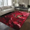 Ottawa Senators Rug - Cracked Surface Design Red