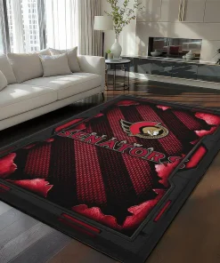 Ottawa Senators Rug - Torn Mesh Red