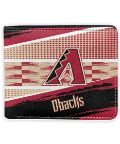 Arizona Diamondbacks Wallet - Personalized Checkerboard Brush Red Black