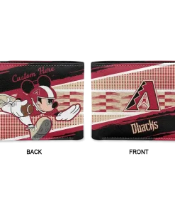 Alternative view of Arizona Diamondbacks Wallet - Personalized Checkerboard Brush Red Black