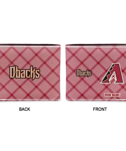 Alternative view of Arizona Diamondbacks Wallet - Personalized Plaid Grid Red
