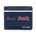 Atlanta Braves Wallet - Personalized Cube Illusion Navy