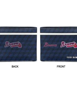 Alternative view of Atlanta Braves Wallet - Personalized Cube Illusion Navy