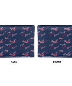 Alternative view of Atlanta Braves Wallet - Personalized Streak Motif Navy