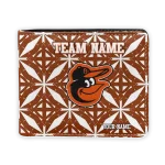 Baltimore Orioles Wallet - Personalized Geometric Star Orange White